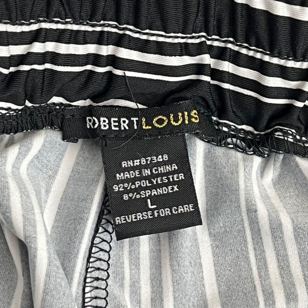 Robert Louis Womens Sz L Pull On Striped Cargo Jogger Pants Pockets - Picture 10 of 13